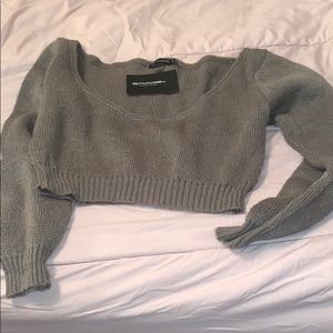 PLT- Olive Soft crop sweater